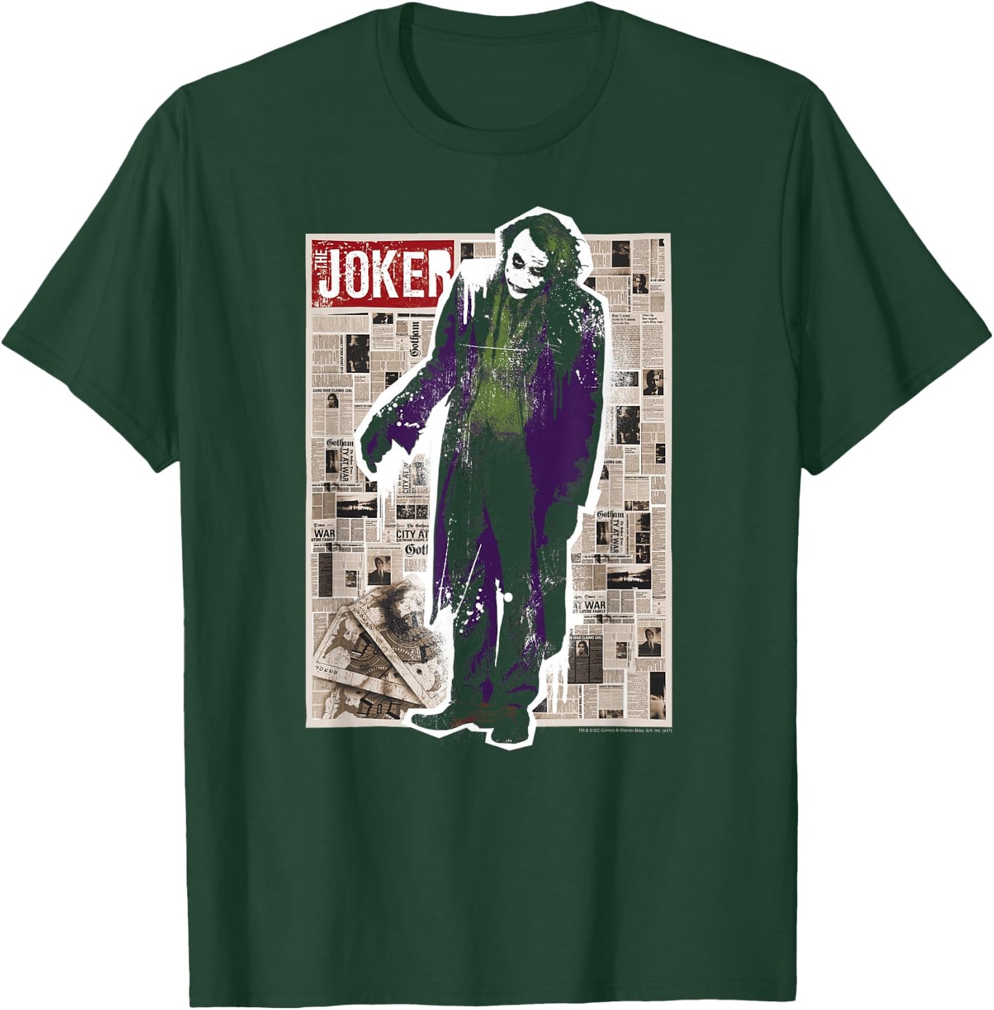 Batman Dark Knight Joker Funny Pages T Shirt T-Shirt - T-Shirt | Forest