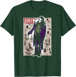 Batman Dark Knight Joker Funny Pages T Shirt T-Shirt - T-Shirt | Forest
