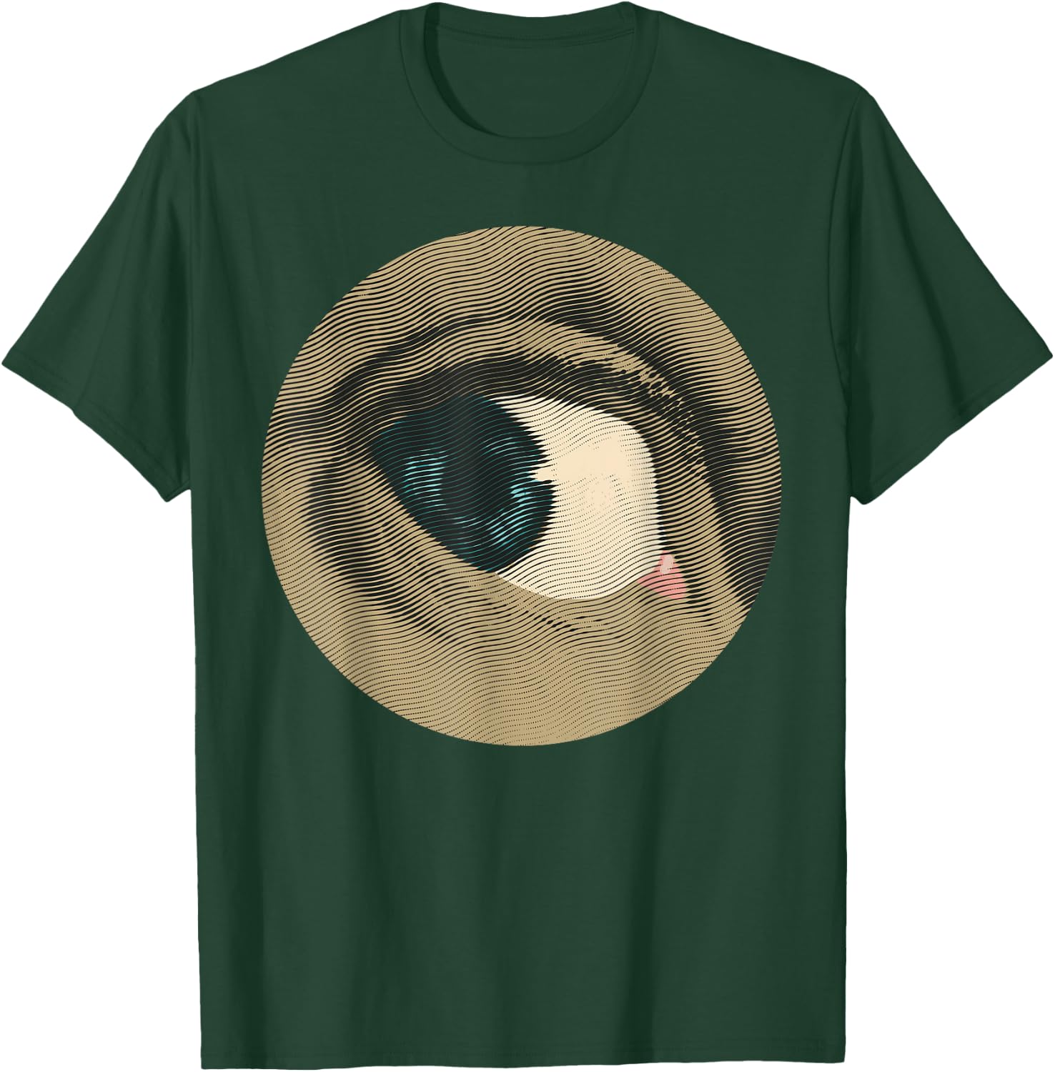 Halftone Eyeball - Vintage Eye Engraving T-Shirt - T-Shirt | Forest