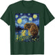 Funny Kiwi Bird - Van Gogh Style - Starry Night Graphic T-Shirt - T-Shirt | Forest