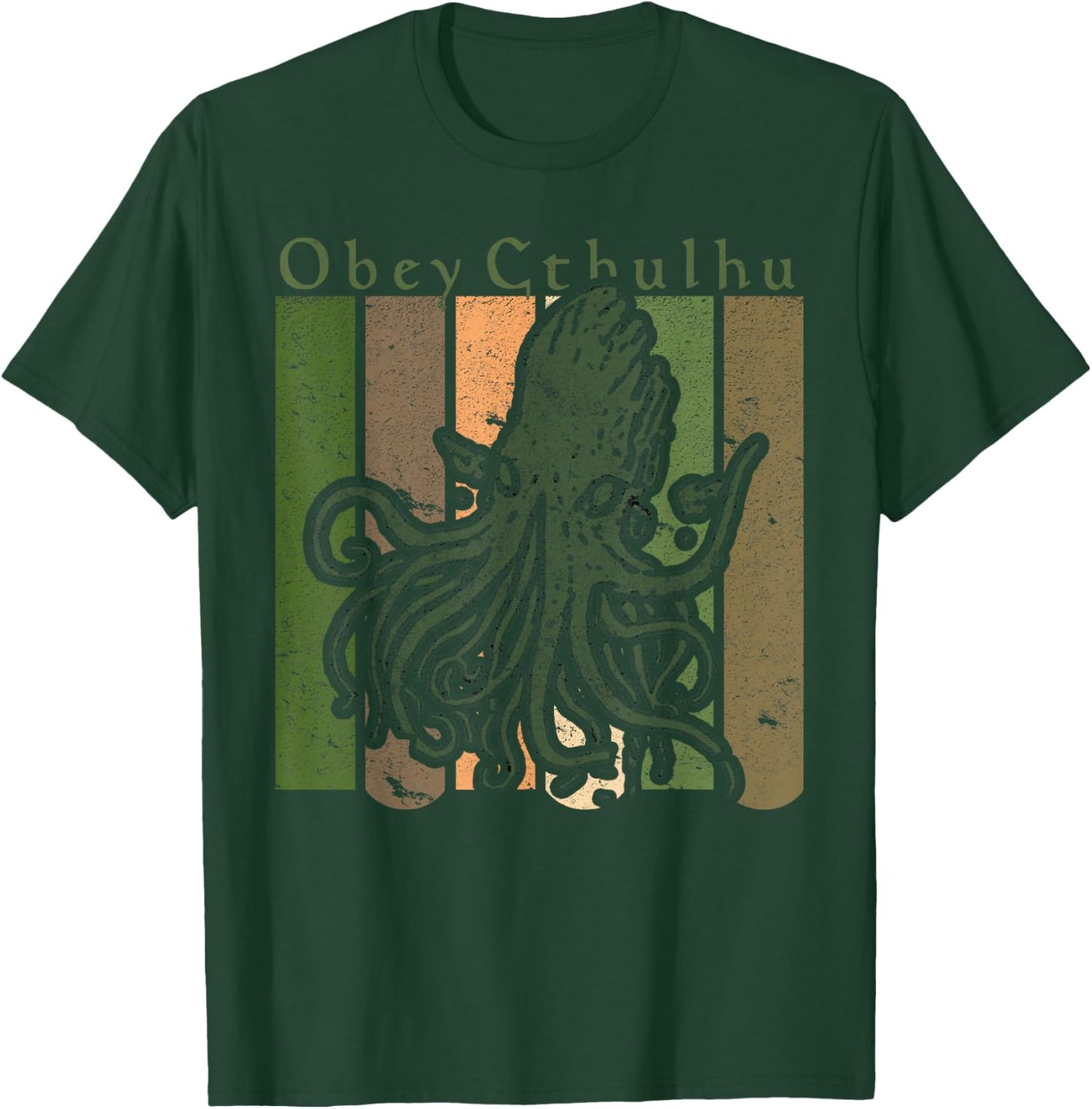 Obey Cthulhu Retro Vintage-Style T-Shirt - T-Shirt | Forest