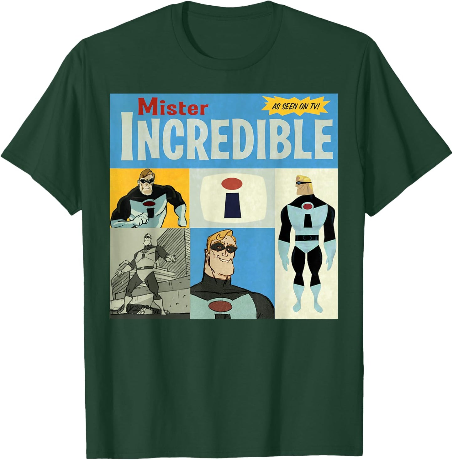 Disney Pixar The Incredibles As Seen On TV Vintage Box Up T-Shirt - T-Shirt | Forest