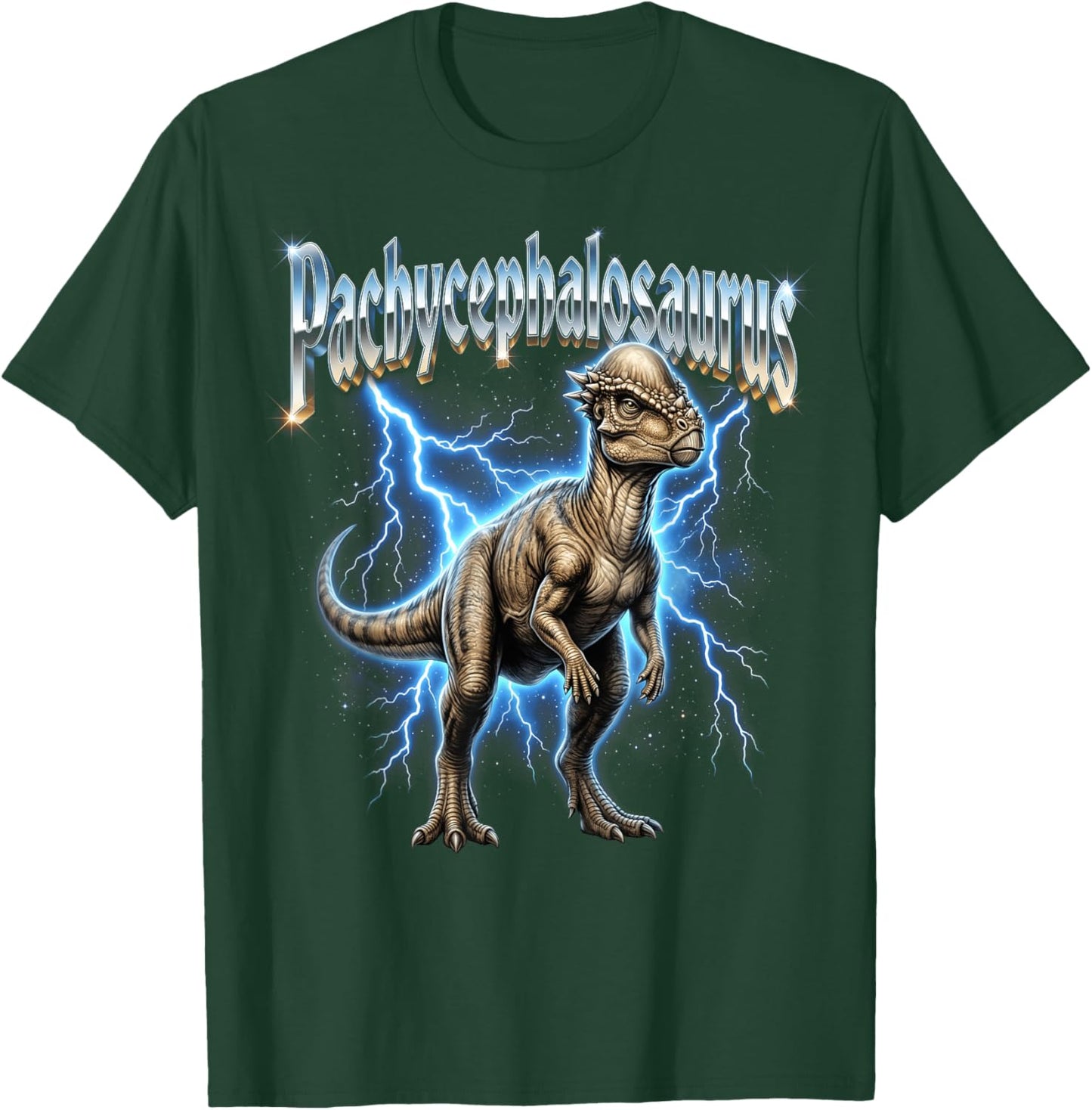 Pachycephalosaurus Bootleg Vintage T-Shirt - T-Shirt | Forest