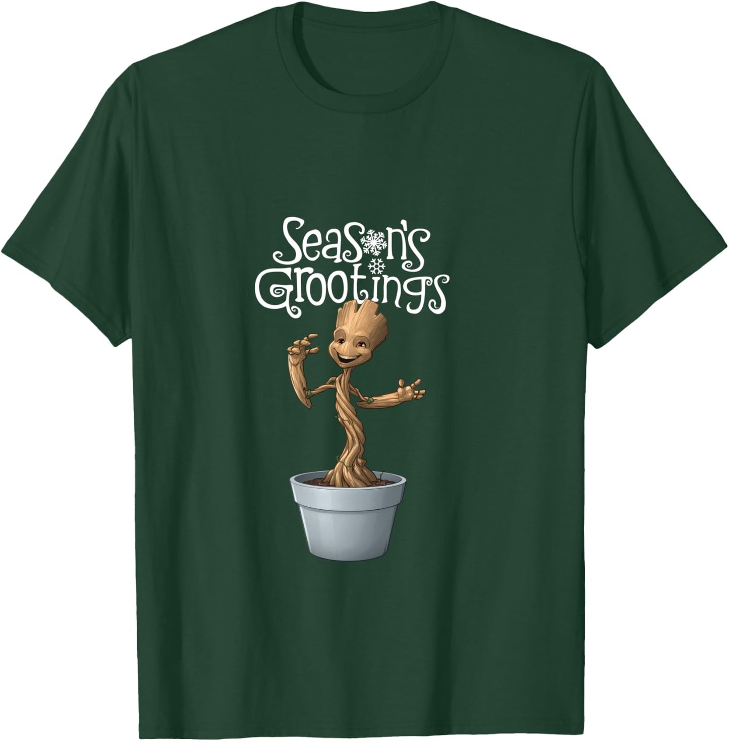 Marvel Groot Season's Grootings Holiday T-Shirt - T-Shirt | Forest