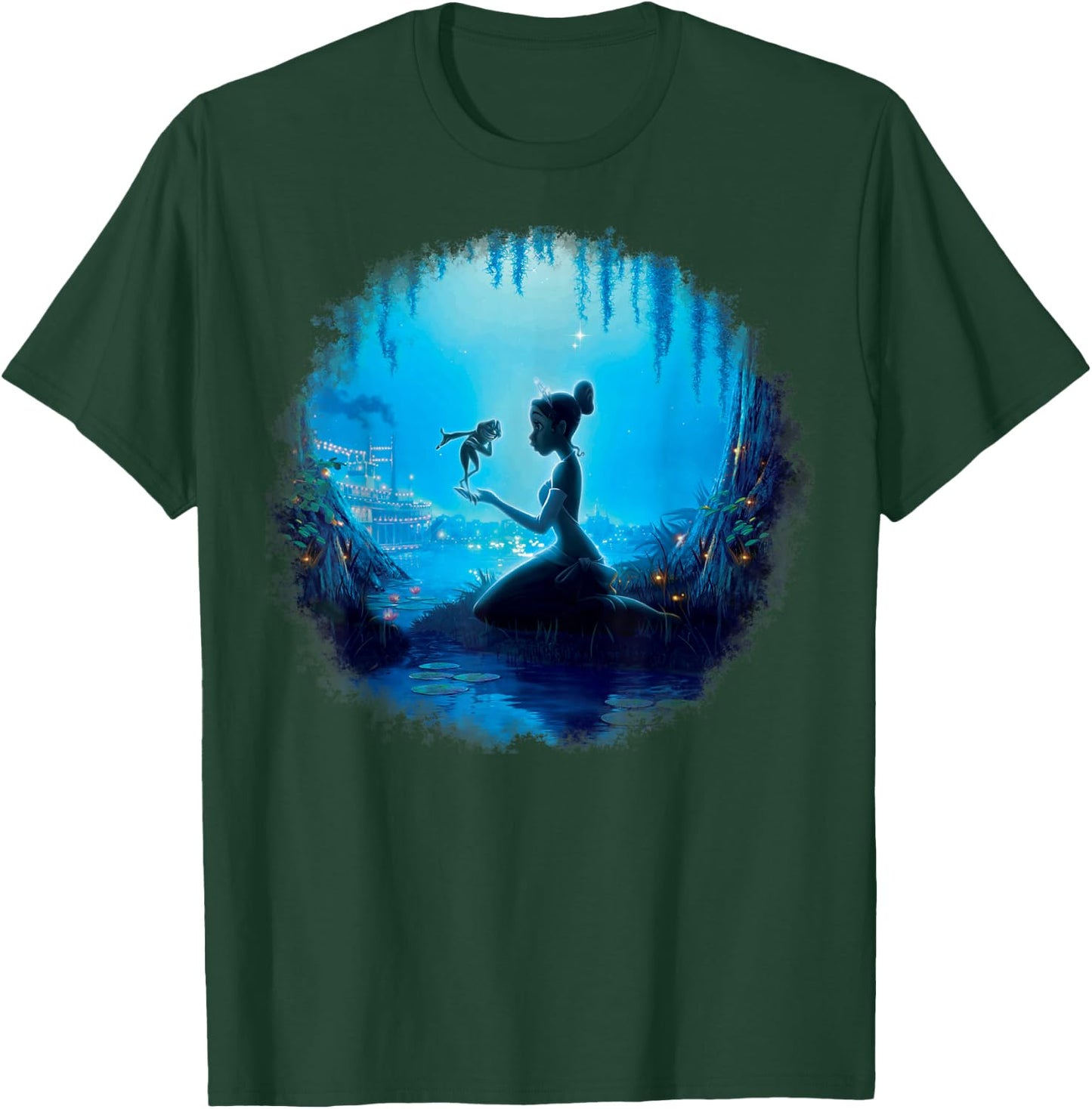 Disney Princess and The Frog Swamp Night Graphic T-Shirt - T-Shirt | Forest