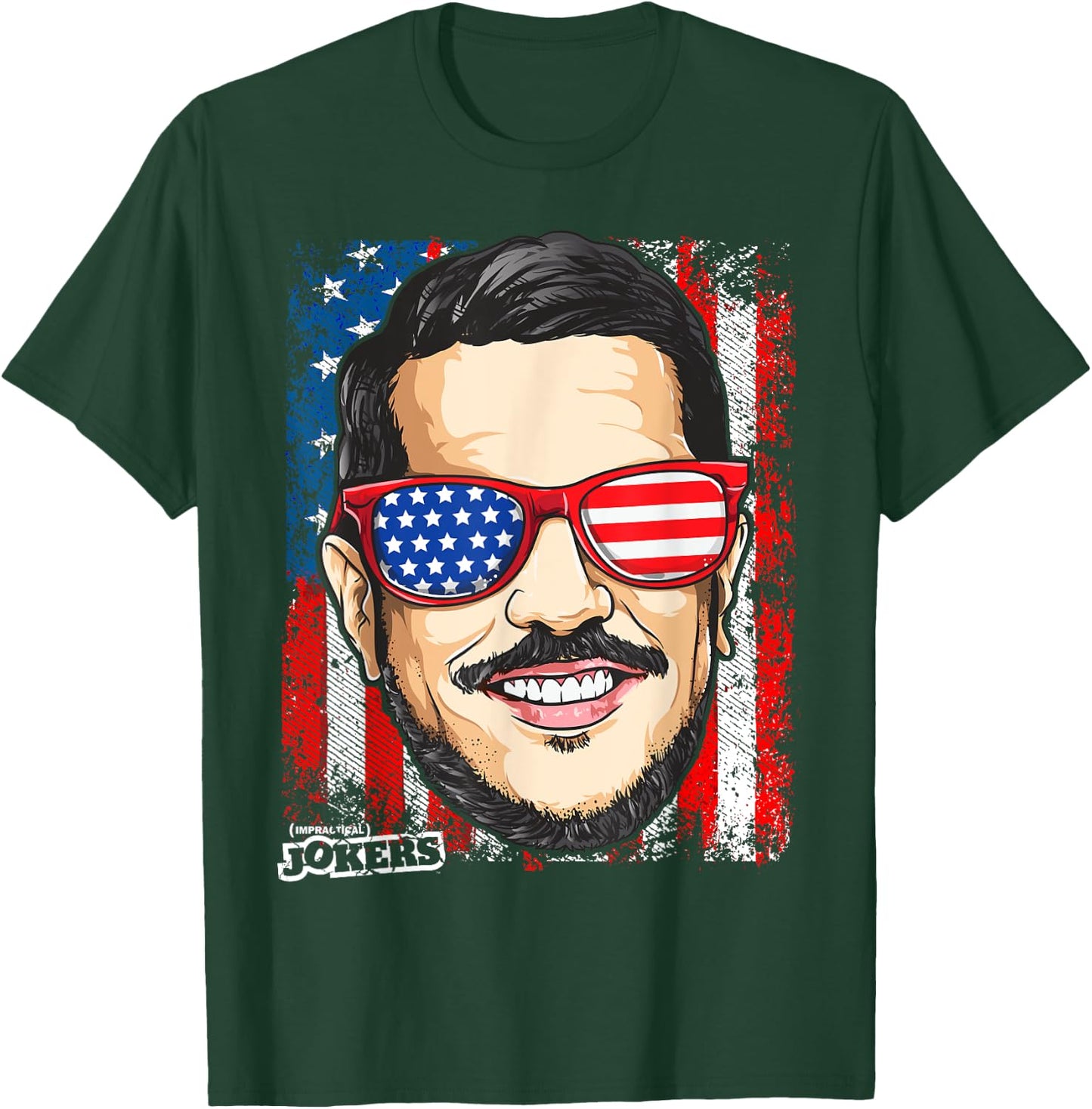 Impractical Jokers Patriotic Sal Hooded T-Shirt - T-Shirt | Forest