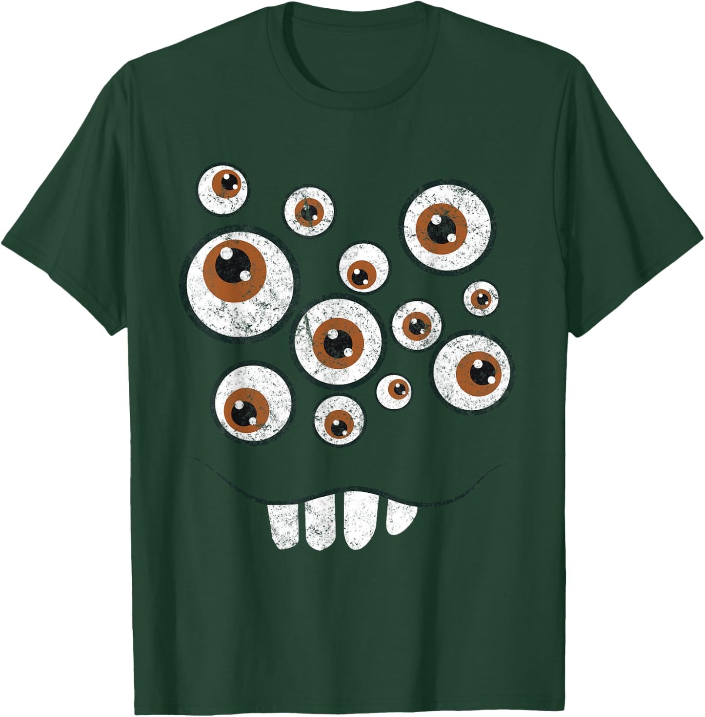 Funny Monster Face Halloween Costume Gift T-Shirt - T-Shirt | Forest