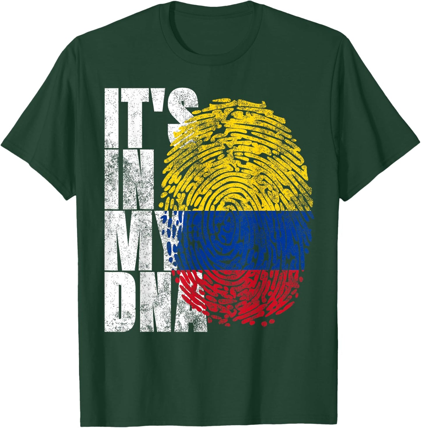 It's In My DNA Colombian Gifts Proud Hispanic Colombia Flag T-Shirt - T-Shirt | Forest