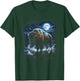 Retro Bison Moonlight American Buffalo T-Shirt - T-Shirt | Forest