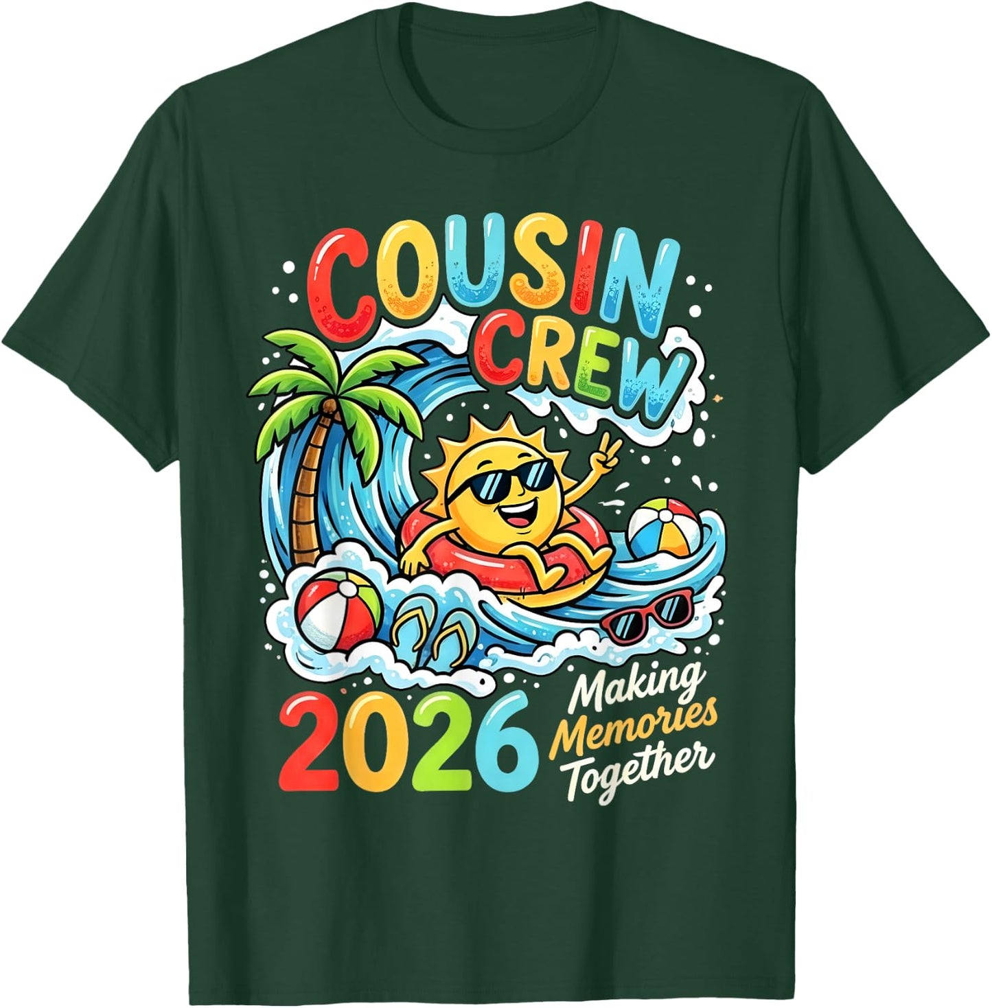 Cousin Crew 2026 Vacation Summer Memories Matching Family T-Shirt - T-Shirt | Forest