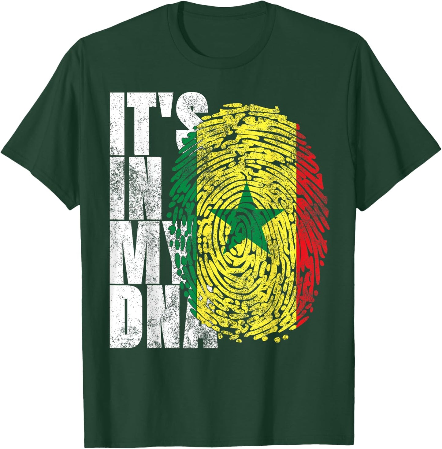It's In My DNA Senegalese African Gifts Proud Senegal Flag T-Shirt - T-Shirt | Forest