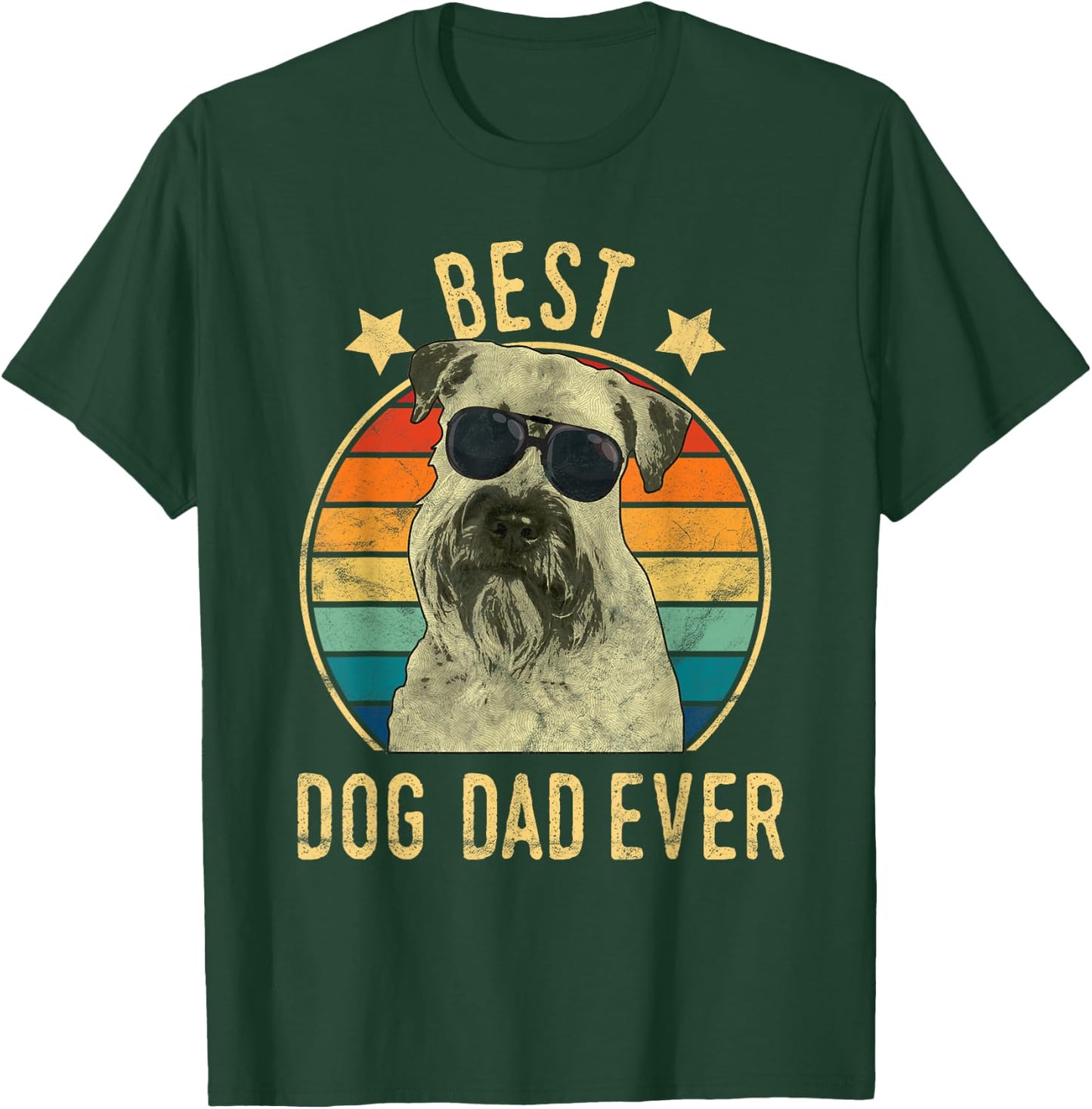 Best Dog Dad Ever Soft Coated Wheaten Terrier Father's Day T-Shirt - T-Shirt | Forest