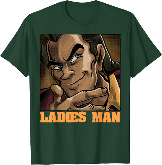 Disney Beauty And Beast Gaston Ladies Man Portrait T-Shirt - T-Shirt | Forest