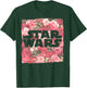 Star Wars Rose Floral Print Logo Fill Pattern T-Shirt - T-Shirt | Forest