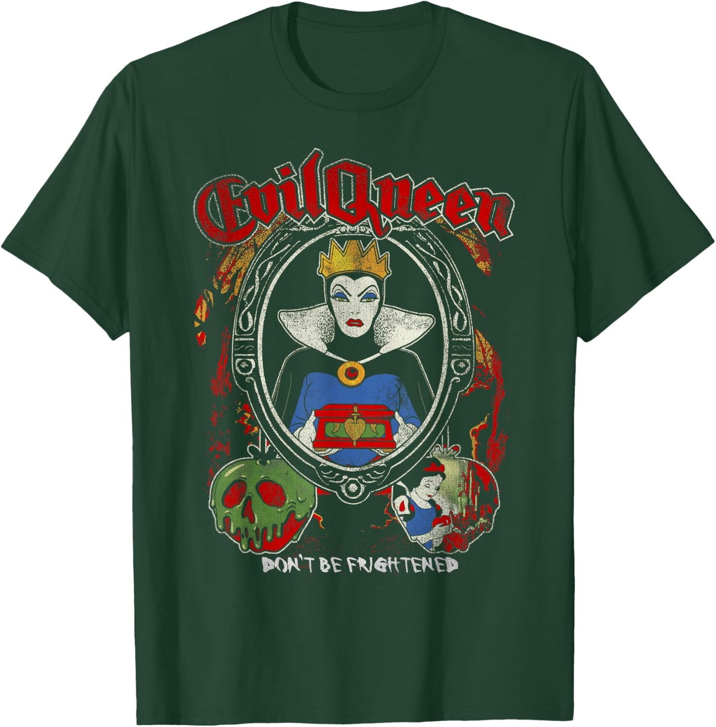 Disney Snow White Evil Queen Don't Be Frightened Distressed T-Shirt - T-Shirt | Forest