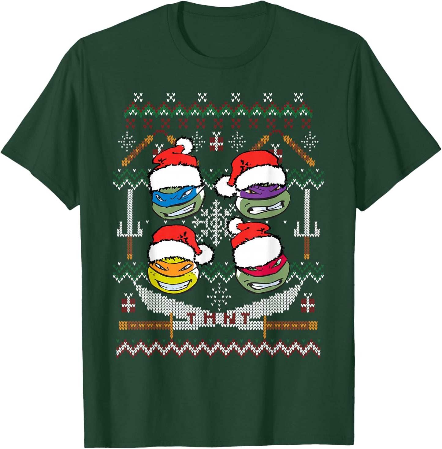 Teenage Mutant Ninja Turtles Christmas Sweater T-Shirt - T-Shirt | Forest