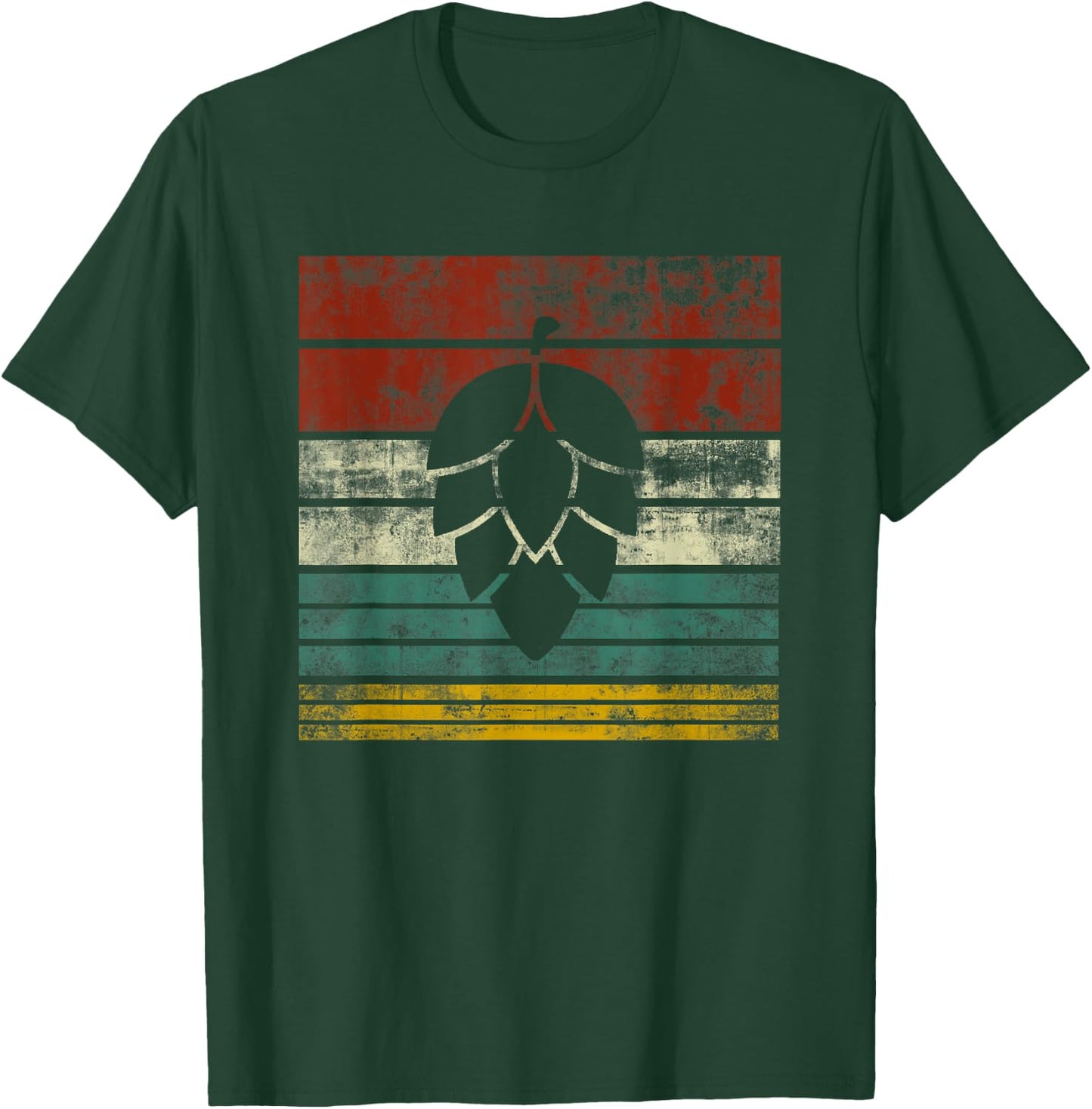 Vintage Hop Leaf Shirt Home Brewers & Lovers of Hoppy Beer T-Shirt - T-Shirt | Forest