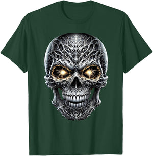 Scary Skeleton Face Evil Skeleton Halloween Costume T-Shirt - T-Shirt | Forest