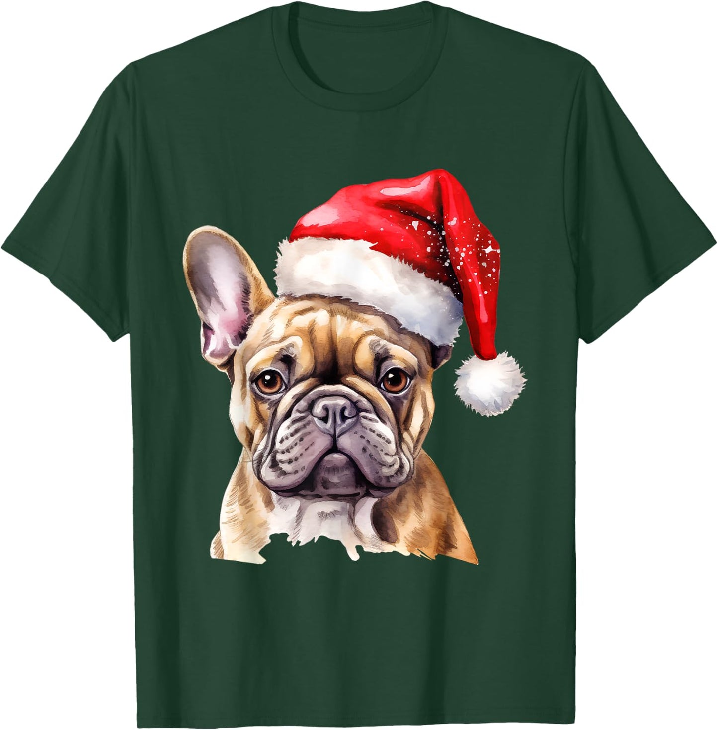 French Bulldog Christmas Dog T-Shirt - T-Shirt | Forest