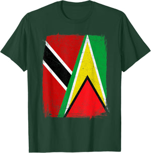 Trinidadian Guyanese Flag Guyana Trinidad Tobago T-Shirt - T-Shirt | Forest