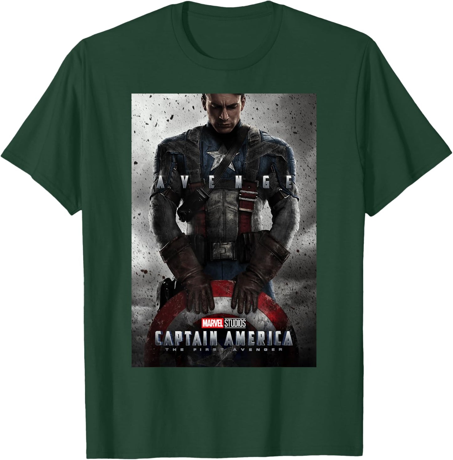 Marvel Studios Captain America Movie Poster T-Shirt - T-Shirt | Forest