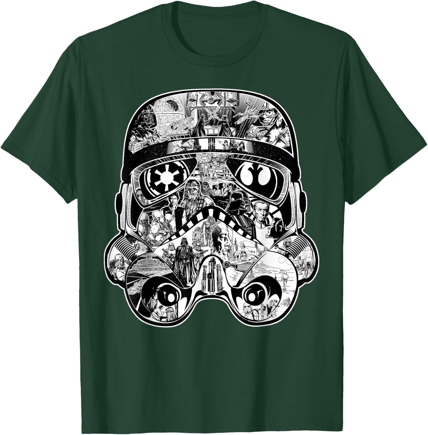 Star Wars Stormtrooper Helmet Comic Collage Graphic T-Shirt - T-Shirt | Forest