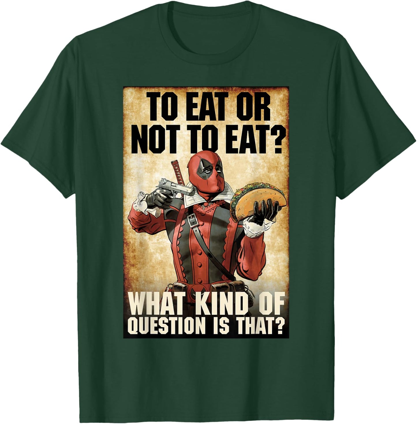Marvel Deadpool to Eat Or Not to Eat Graphic T-Shirt - T-Shirt | Forest