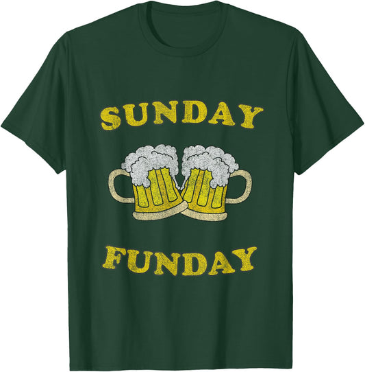 Sunday is Funday Beer Drinking T-Shirt - T-Shirt | Forest