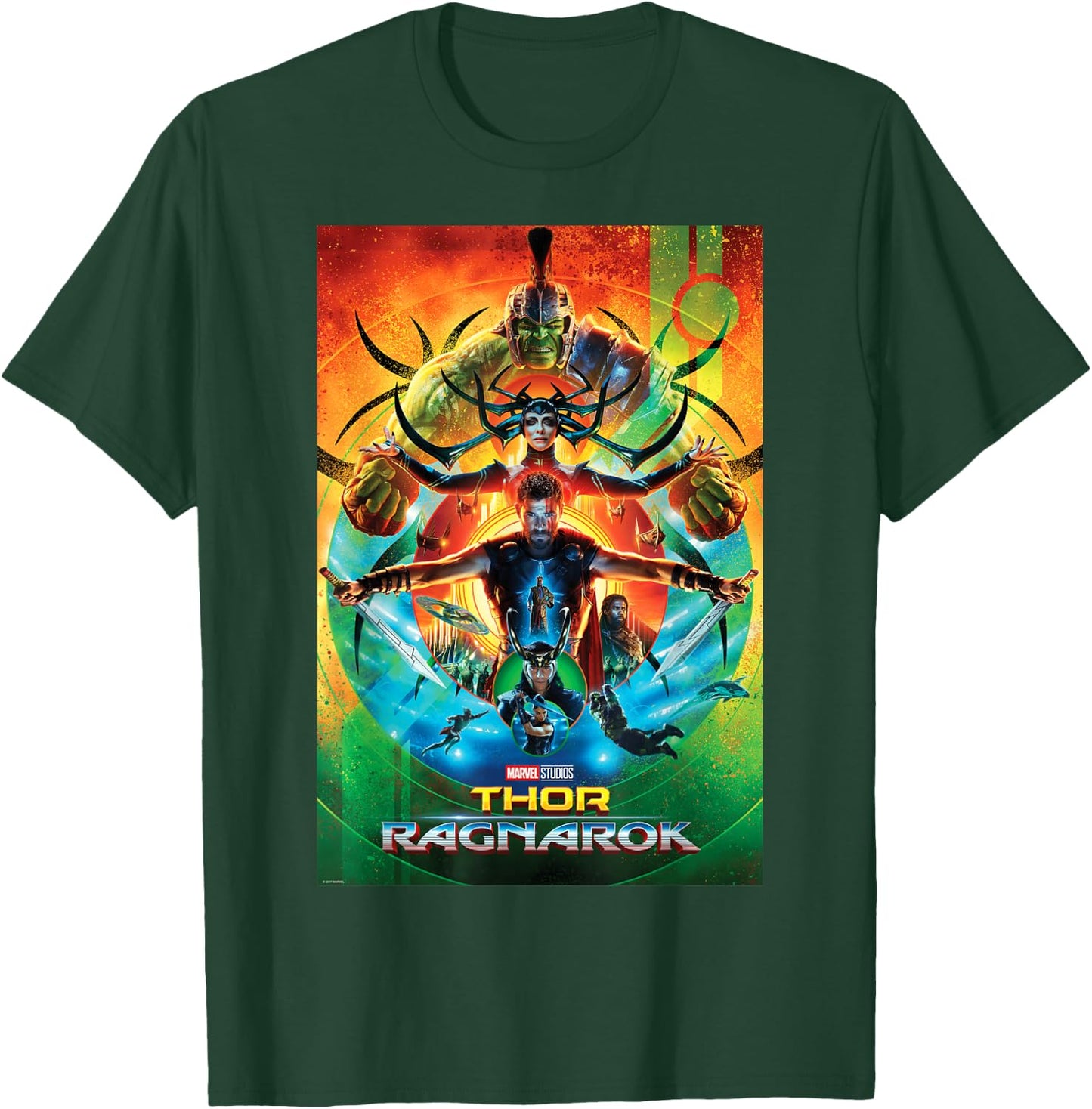 Marvel Studios Thor Ragnarok Movie Poster Graphic T-Shirt - T-Shirt | Forest