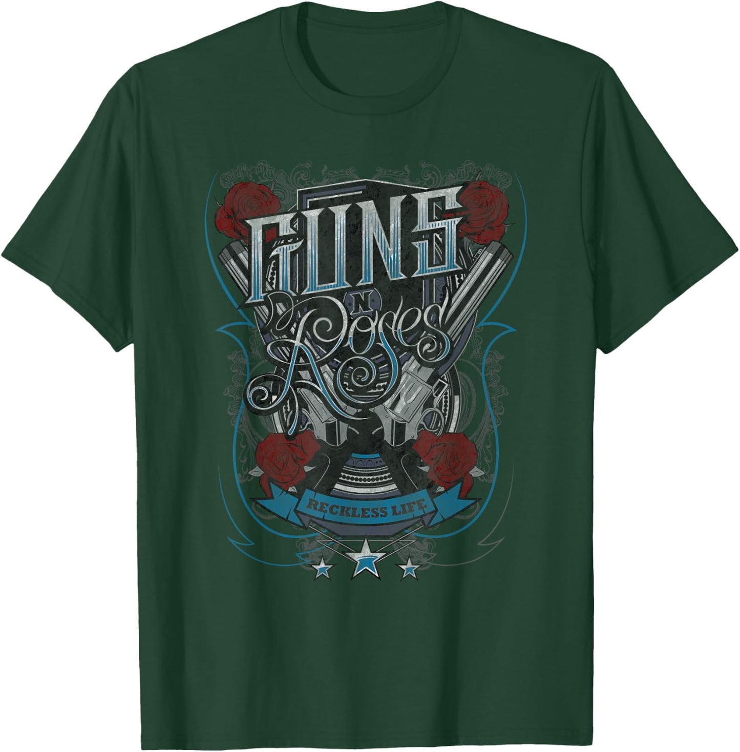 Guns N' Roses Official Reckless Life Guns T-Shirt - T-Shirt | Forest