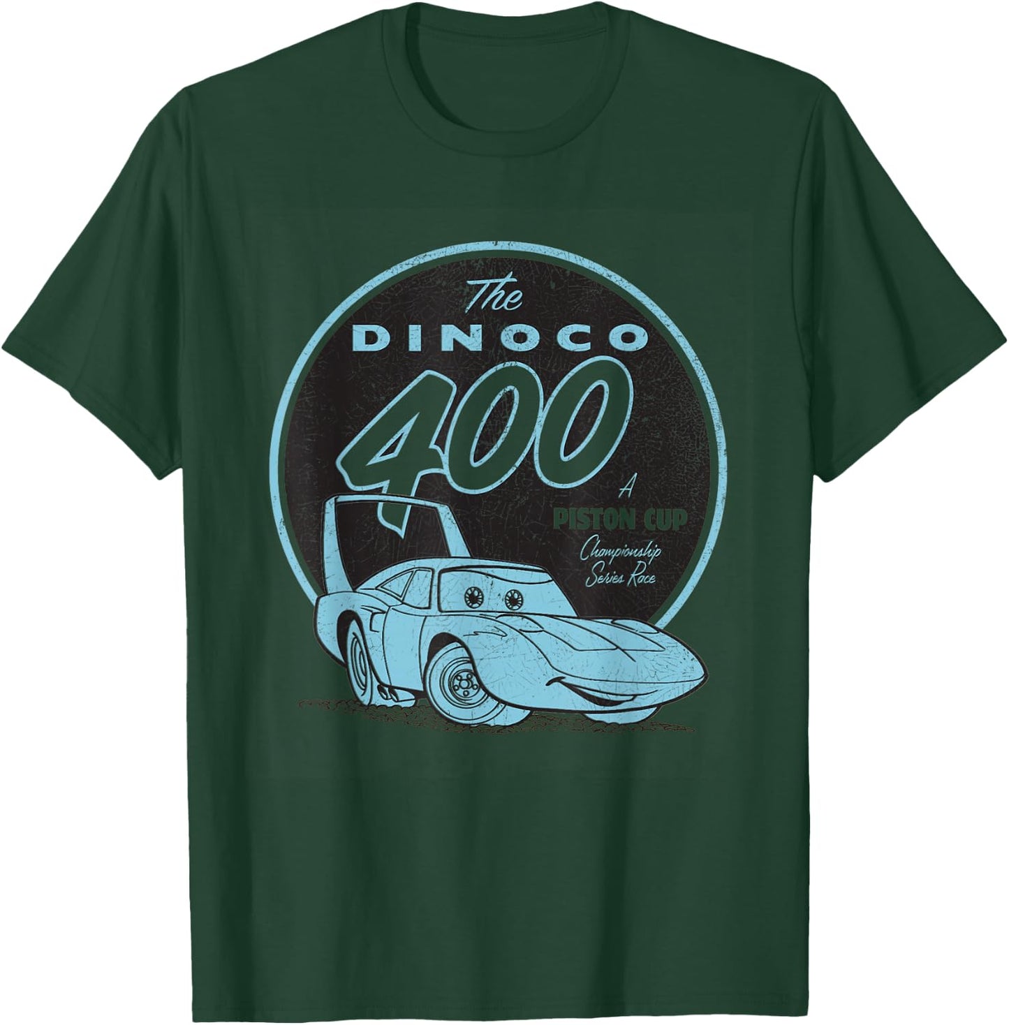 Disney Pixar Cars The Dinoco 400 Vintage Piston Cup Logo T-Shirt - T-Shirt | Forest