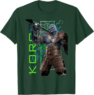 Marvel Thor Ragnarok Korg Green Symbols Graphic T-Shirt - T-Shirt | Forest
