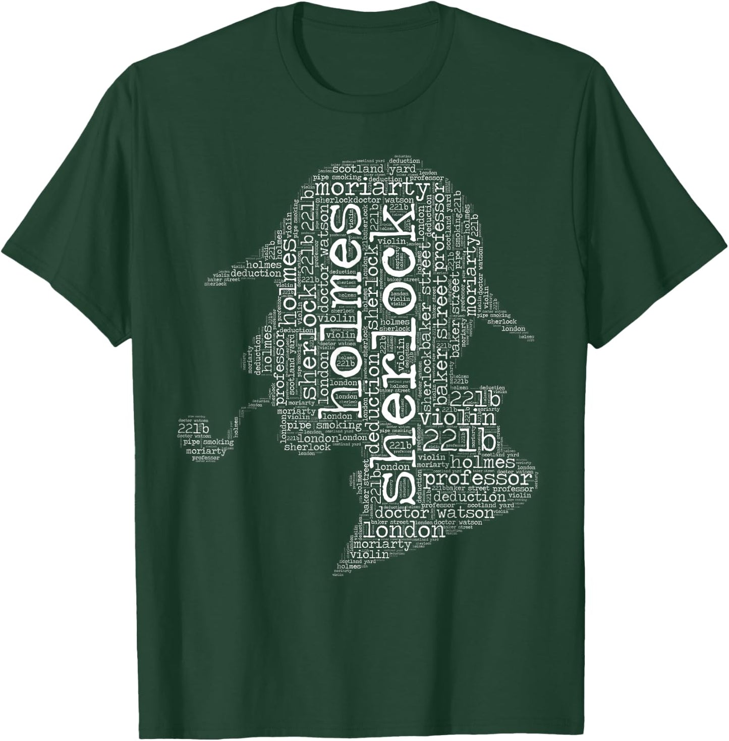 Sherlock Holmes word cloud shirt T-Shirt - T-Shirt | Forest
