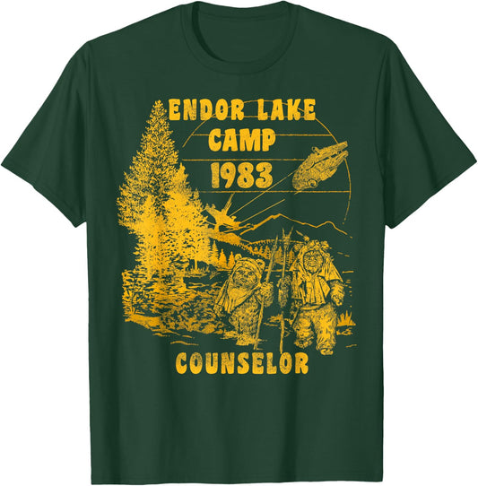 Star Wars Endor Lake Camp 1983 Counselor T-Shirt - T-Shirt | Forest