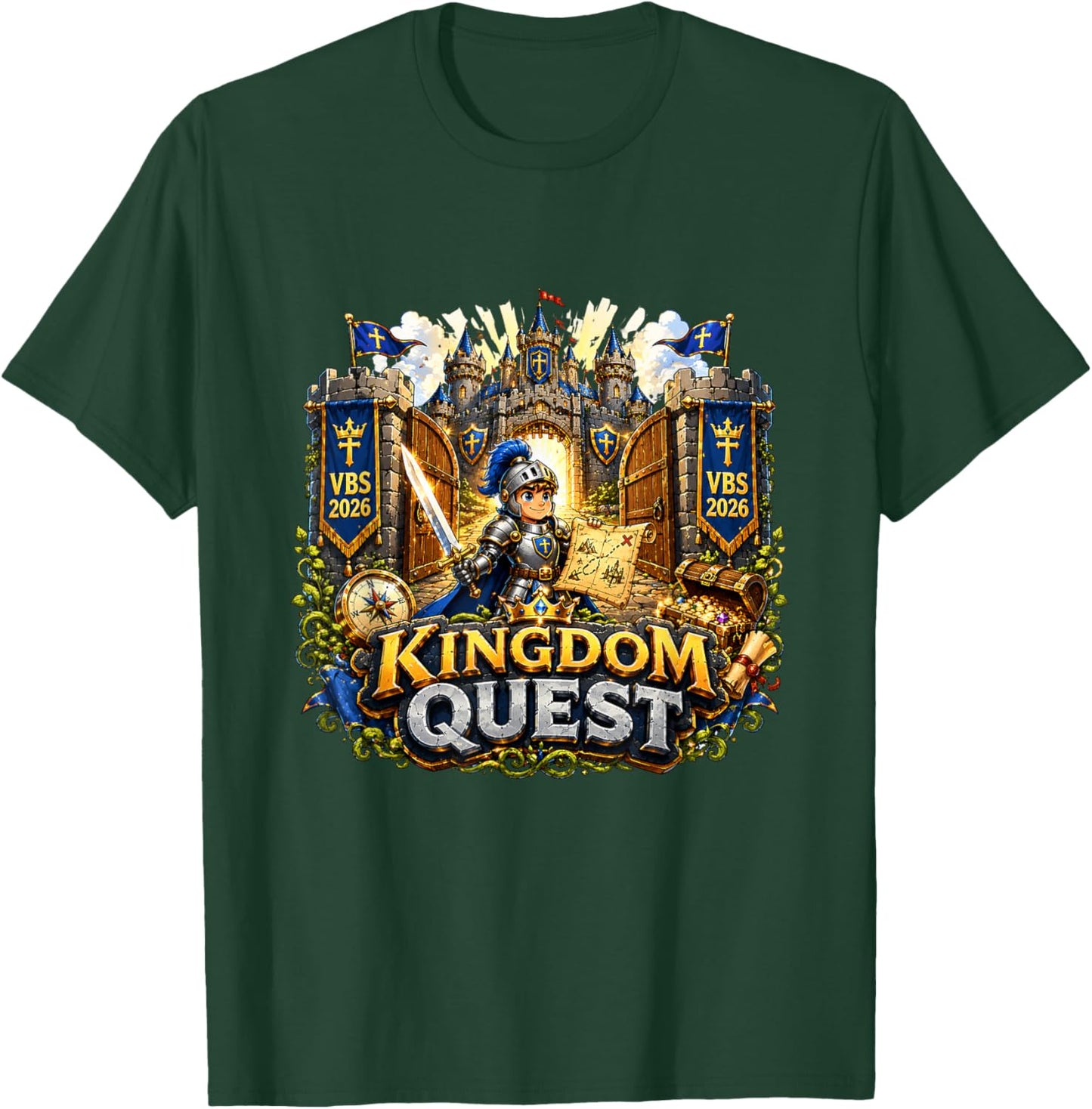 Kingdom Quest VBS 2026 The Kingdom-of God Christian T-Shirt - T-Shirt | Forest