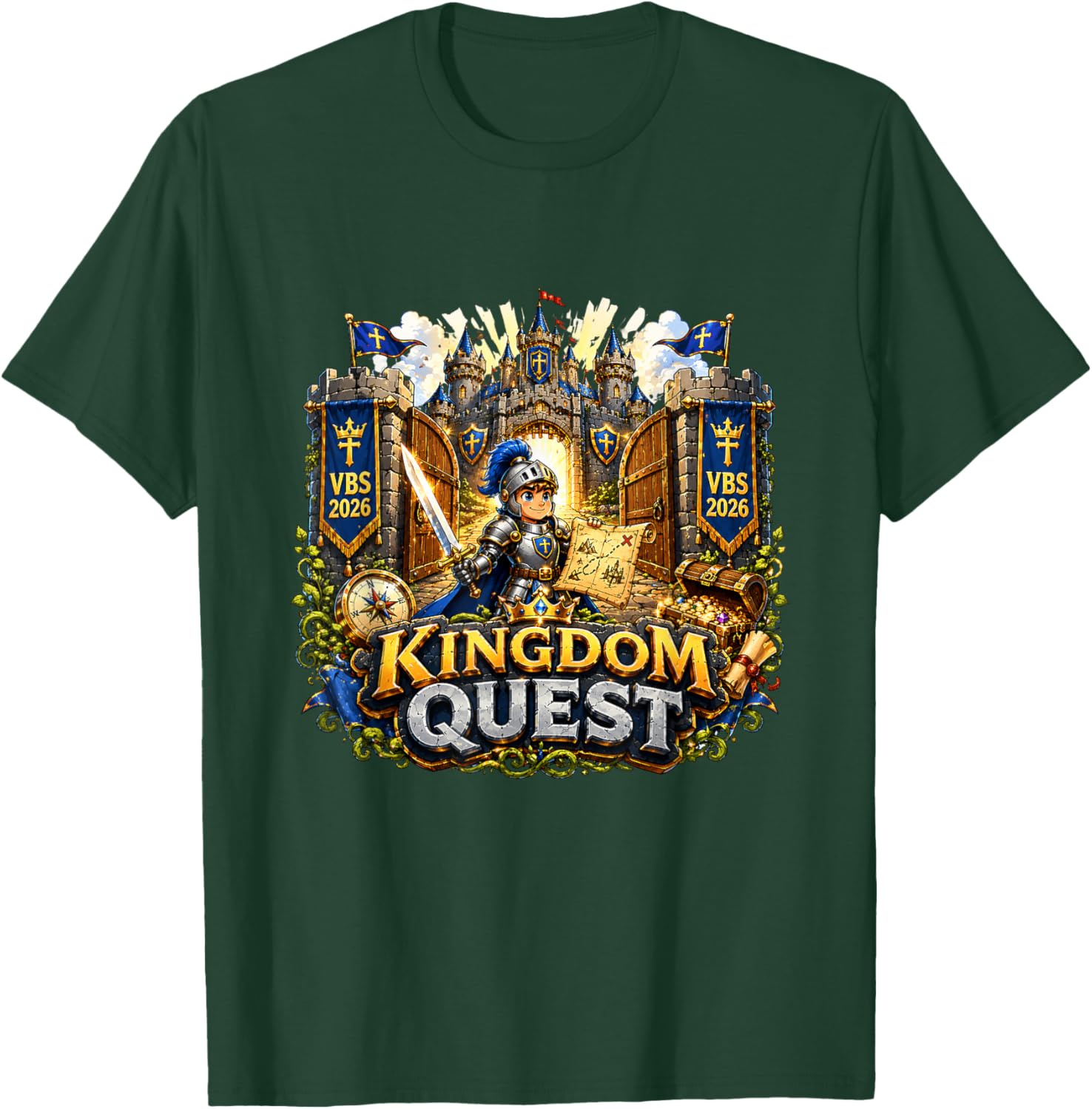 Kingdom Quest VBS 2026 The Kingdom-of God Christian T-Shirt - T-Shirt | Forest