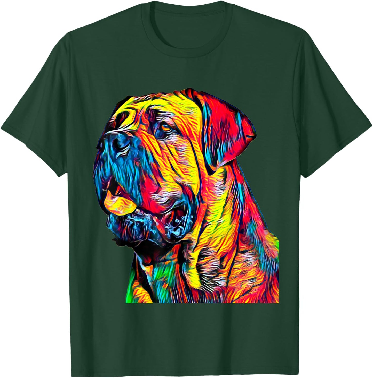 Cane Corso Italian Mastiff Dog Head T-Shirt - T-Shirt | Forest
