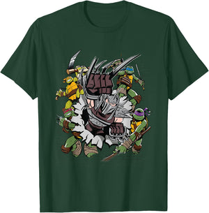TMNT Shredder Group Shot T-Shirt - T-Shirt | Forest