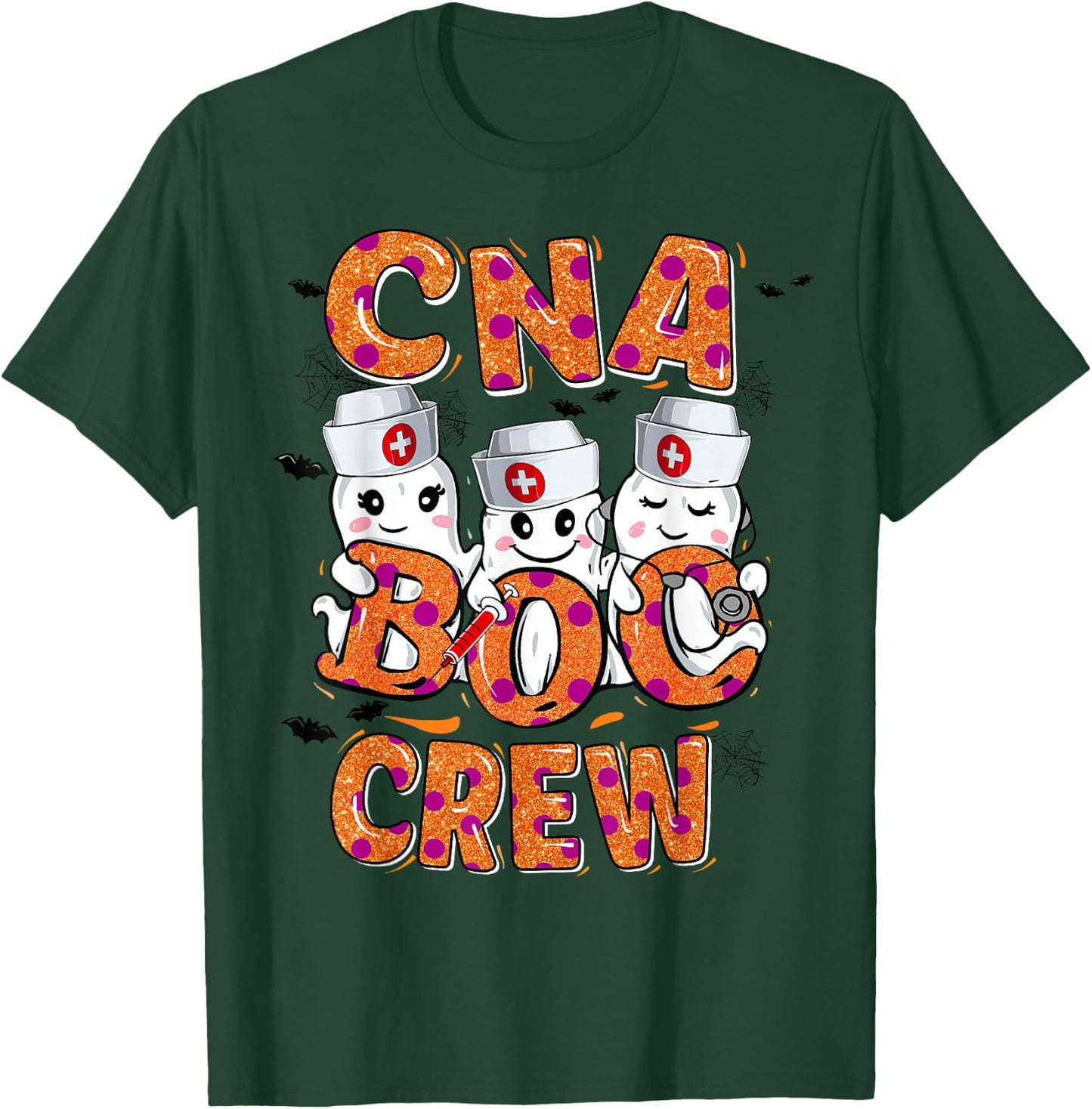 CNA Shirts Halloween CNA boo crew Halloween Nurse Assistant T-Shirt - T-Shirt | Forest