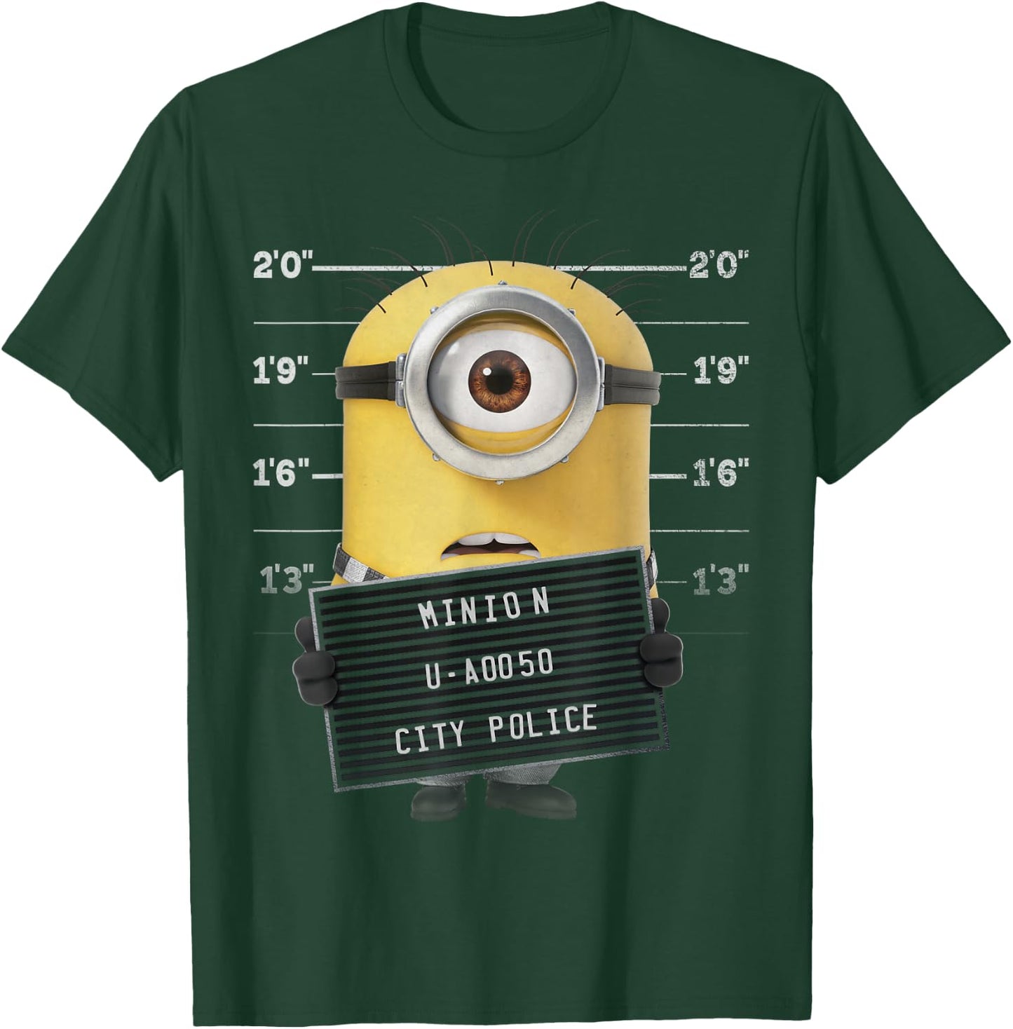 Despicable Me Minions Shocked Mugshot Graphic T-Shirt - T-Shirt | Forest