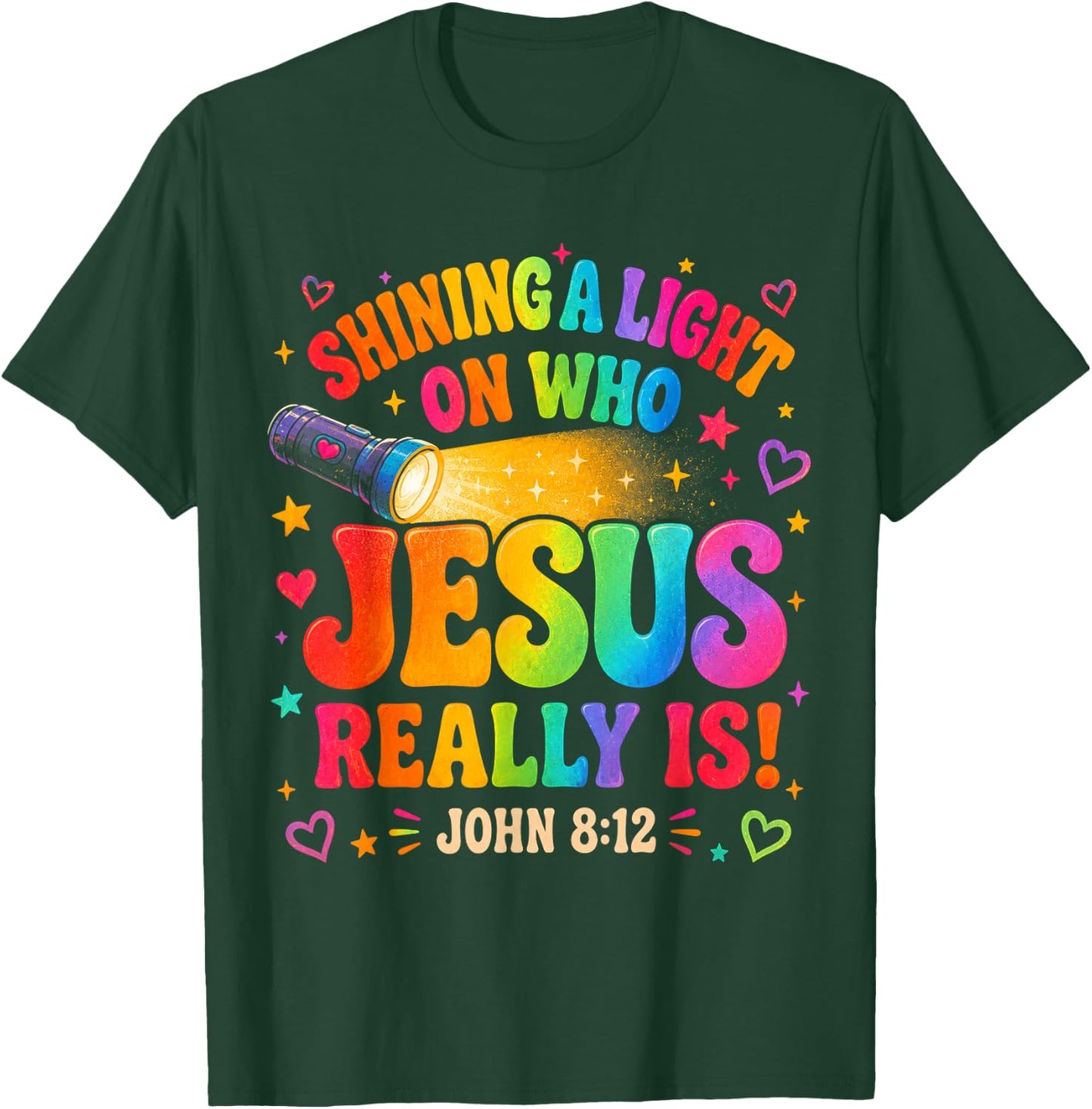 Jesus Light of The World Illumination Station VBS 2026 T-Shirt - T-Shirt | Forest