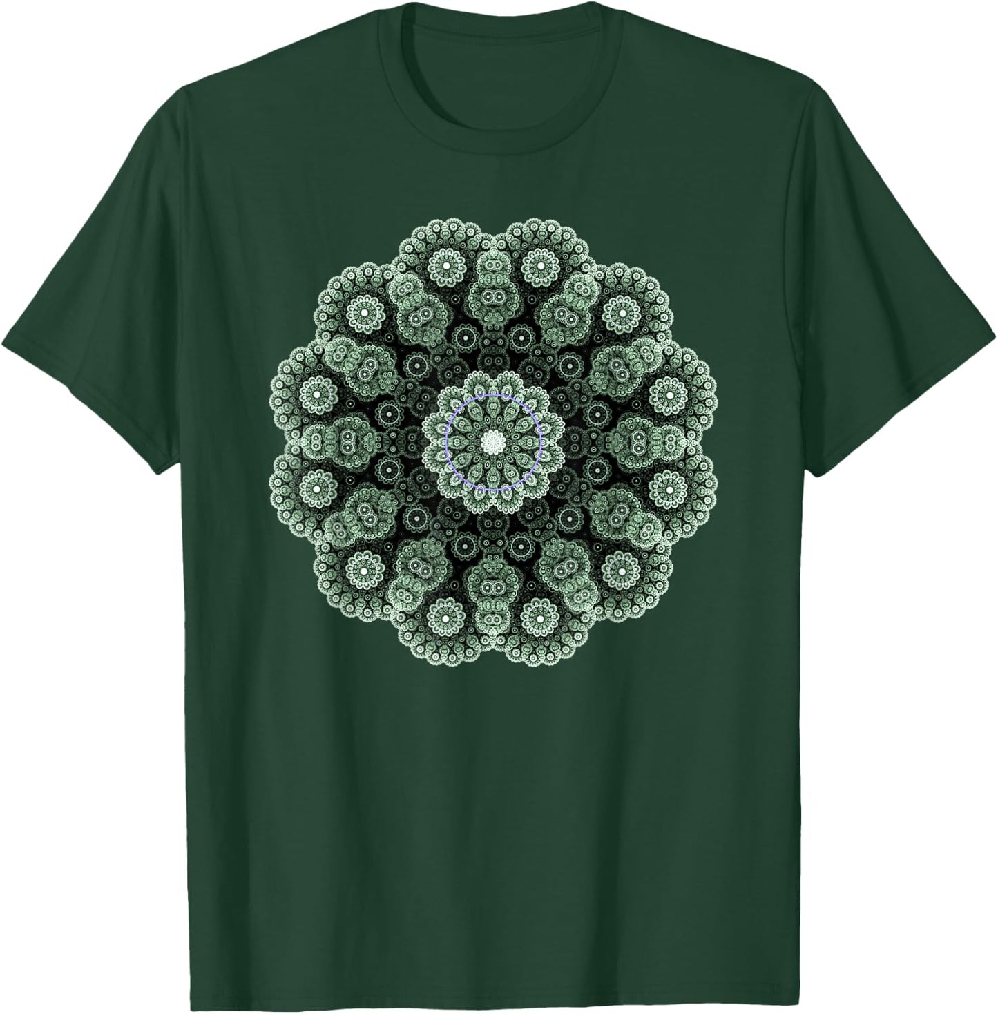 Mandala Sacred Geometry Prana Art Yoga Mantra Om Good Vibe T-Shirt - T-Shirt | Forest