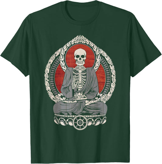 Starving Gautama Buddha - Skeleton Cherry T-Shirt - T-Shirt | Forest