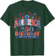 USA 250 Years America Floral Birthday Patriotic 4th of July T-Shirt - T-Shirt | Forest