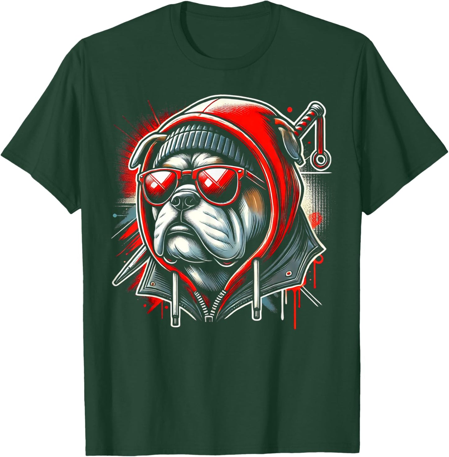 Graphic Bulldog Animal Cute Dogs Women Kids T-Shirt - T-Shirt | Forest