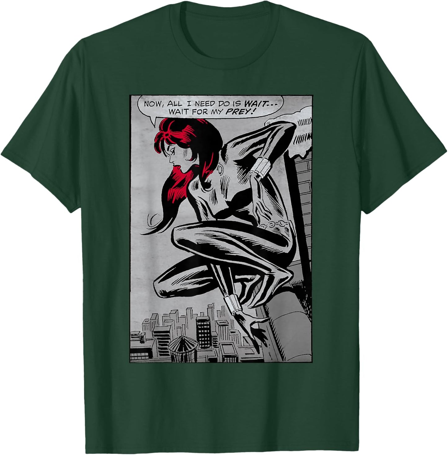 Marvel Black Widow Classic Retro Panel Art Graphic T-Shirt - T-Shirt | Forest