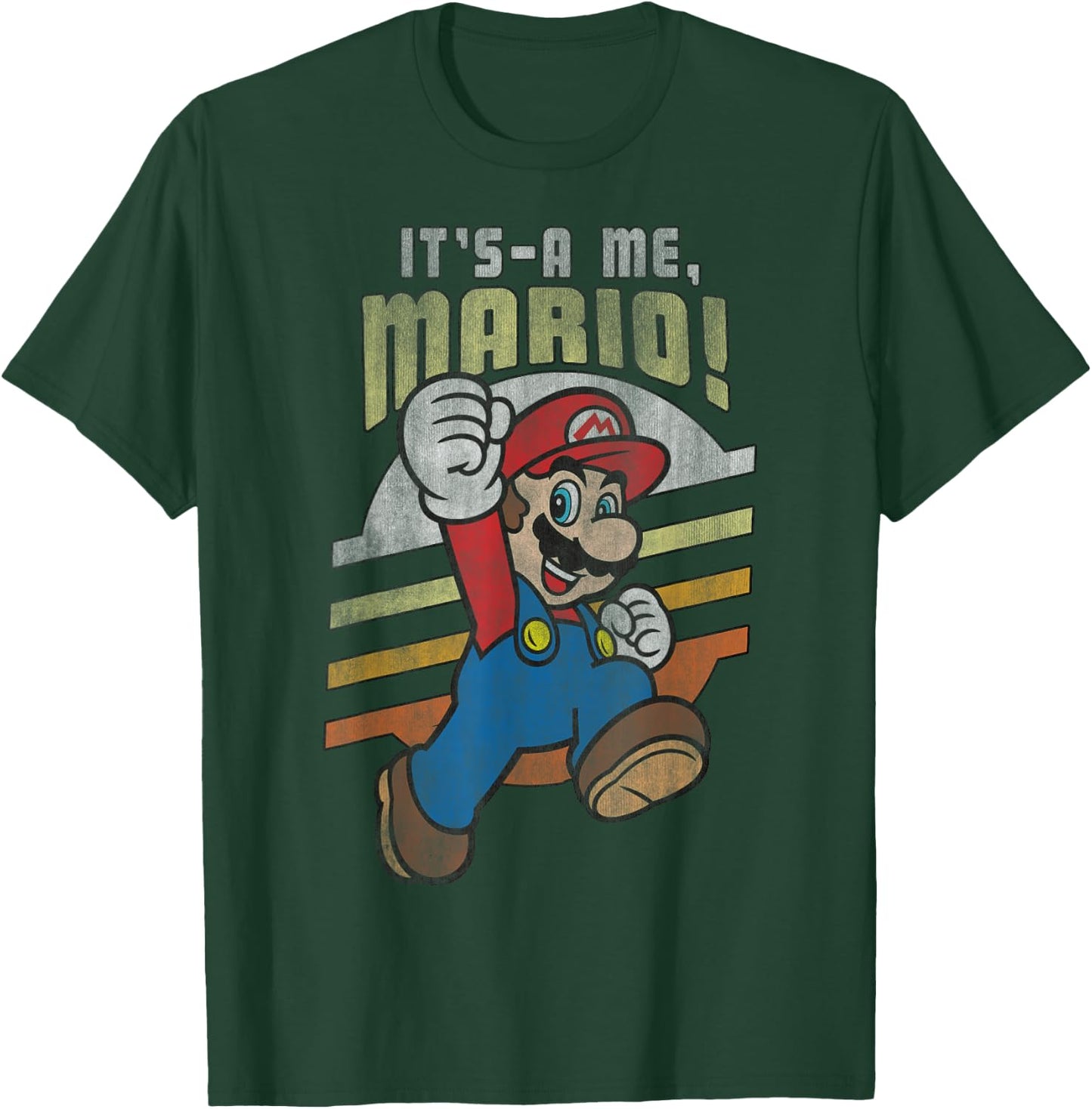Super Mario It's-A Me, Mario! Distressed Poster T-Shirt - T-Shirt | Forest