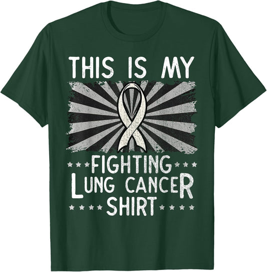 Fighting Lung Cancer Shirt Carcinoma Malignant Tumor Gift T-Shirt - T-Shirt | Forest