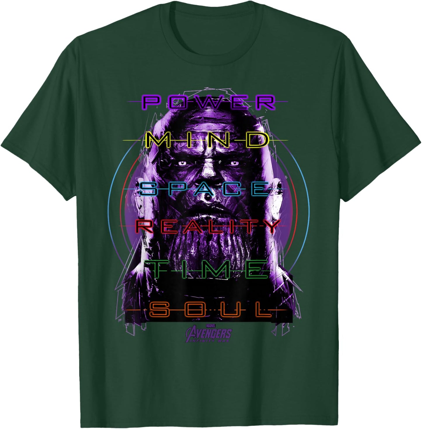Marvel Infinity War Thanos 6 Infinity Stone Manifest T-Shirt - T-Shirt | Forest