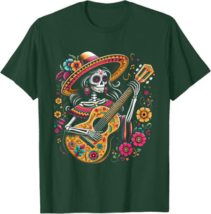 De Los Muertos La Catrina Day of the Dead Sugar Skull Women T-Shirt - T-Shirt | Forest